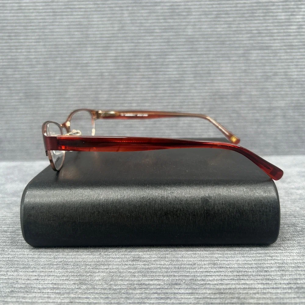 Marchon NYC Midtown 601 Burgundy Tortoise Cat Eye Y2k Eyeglasses 51-17-135